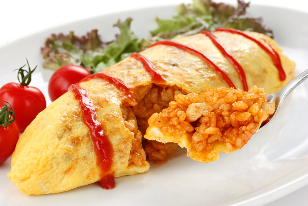 omelette rice,omurice, japanese food