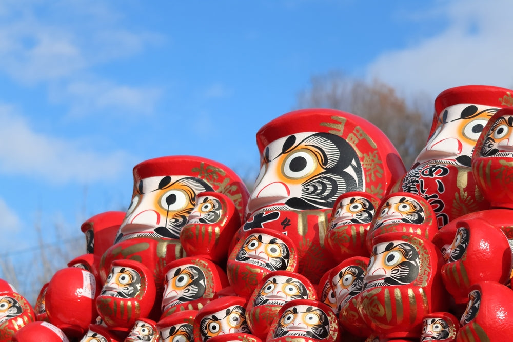  Good Luck Dainichi Fuku Daruma Festival. Burning of Daruma dolls