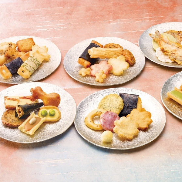 Assorted Senbei Rice Cracker Drawstring Gift Bag (6 Bags, 6 Flavors)