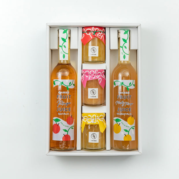 Ono Farm Japanese Fruit Juice and Jam Gift Box (2 Bottles and 3 Jars)