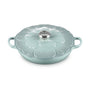 Le Creuset Signature Buffet Casserole Petal Relief Sea Salt Blue 26cm thumbnail 3