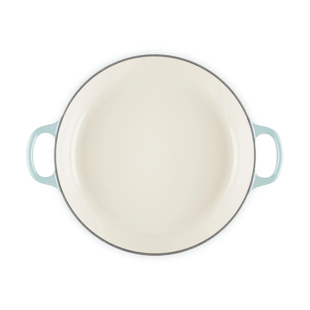 Le Creuset Signature Buffet Casserole Petal Relief Sea Salt Blue 26cm