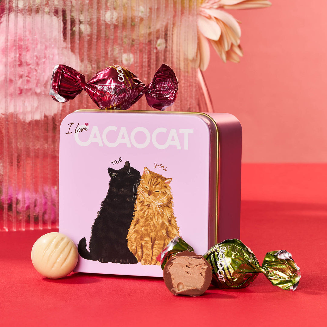 I Love CACAOCAT Chocolate Tin (6 Pieces, 6 Flavors)