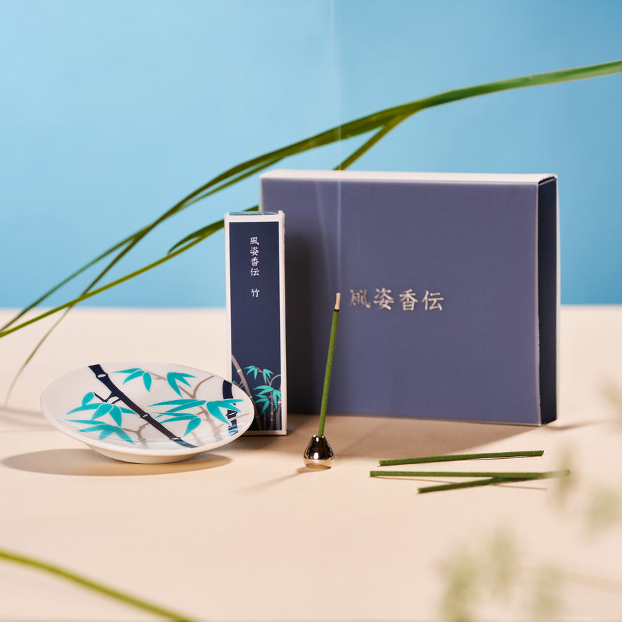 Bamboo Incense and Stand Set