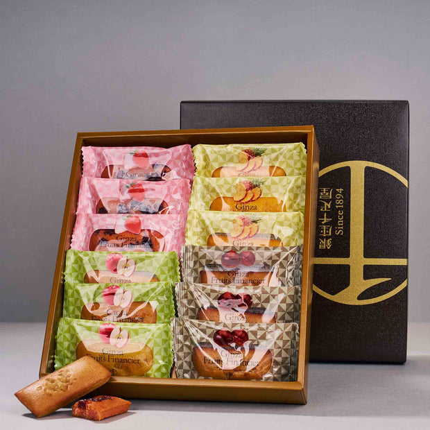 Senbikiya Fruits Financier Cake (12 Pieces, 4 Flavors)