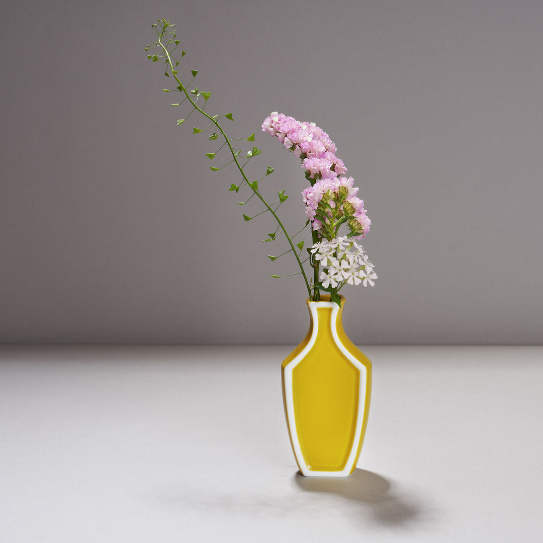 Minoyaki Small Vase Mustard Yellow