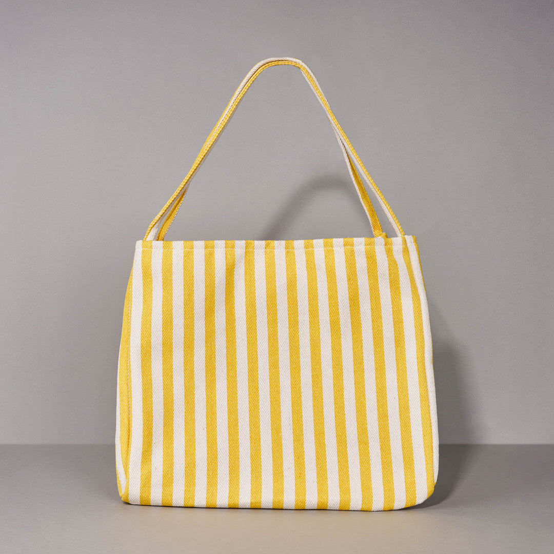 Yellow Stripe Tote Bag